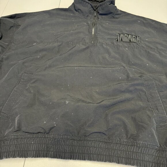 Vintage Air Jordon Nike Jacket Mens XL Black 1/4 Zip Basketball - Picture 6 of 12